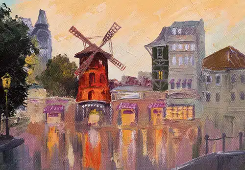 Painting of Moulin Rouge