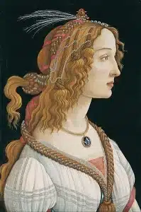 A portrait of Simonetta Vespucci by Botticelli